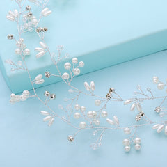 Wedding Hair Accessories – Crystal Pearl Hair Band