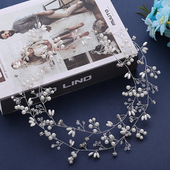 Wedding Hair Accessories – Crystal Pearl Hair Band