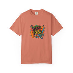 Back to School T-Shirt, Unisex Garment-Dyed Tee, Fun School Shirt