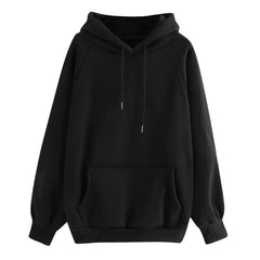 Women's Solid Color Blank Hooded Sweater