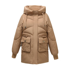 Winter Thick Hooded Cotton-Padded Jacket – Warm, Loose-Fit Plus Size Coat