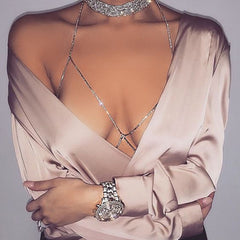 Women's Rhinestone Body Chain – Elegant Statement Jewelry