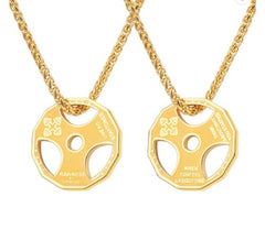 U7 Men's Fitness Barbell Necklace – Stainless Steel Gym Pendant