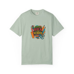 Back to School T-Shirt, Unisex Garment-Dyed Tee, Fun School Shirt