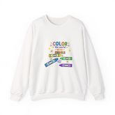 Color the World with Kindness Sweatshirt - Cozy Crewneck