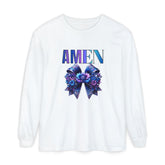 Amen Floral Long Sleeve T-Shirt - Unisex Garment-Dyed