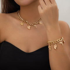 Fashion Ocean Style Pearl Bracelet & Necklace – Elegant Women's Jewelry