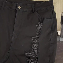Women's Summer Black Ripped Denim Shorts – Trendy Street Fashion