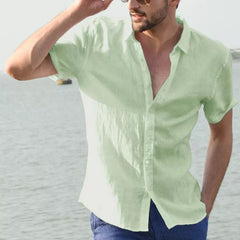 Men’s Summer Short-Sleeved Casual Button Shirt