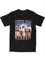 Jesus Christ Has Risen Rizz T-Shirt – Funny Christian Faith Graphic Tee for Men & Women