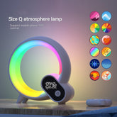 Smart Sunrise Alarm Clock – Bluetooth Speaker & Colorful Atmosphere Light with White Noise for Better Sleep