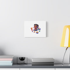 Colorful Mermaid DJ Canvas Art for Kids' Room