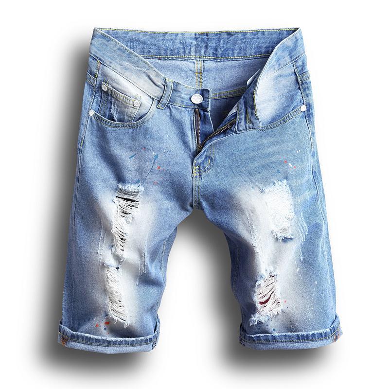 Men’s Ripped Denim Shorts – Stylish & Trendy