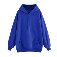 Women's Solid Color Blank Hooded Sweater
