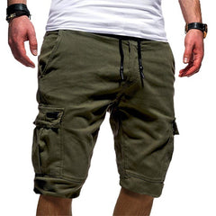 Men's Casual Jogger Cargo Shorts – Military-Style Workout and Gym Trousers