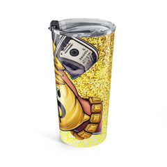 Glamorous Money Tumbler - 20oz Glitter Drinkware for Fashion Lovers, Gift for Her, Coffee Mug, Travel Cup, Sparkly Drinkware