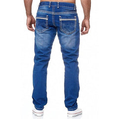 Men's Straight-Leg Jeans with Pockets – Business Casual & Streetwear Trousers