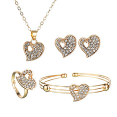Elegant Love Jewelry Set – Earrings, Necklace & Bracelet