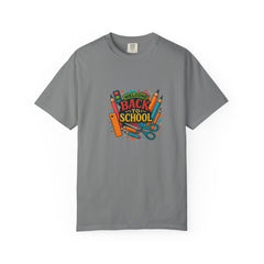 Back to School T-Shirt, Unisex Garment-Dyed Tee, Fun School Shirt