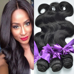 Real Human Hair Body Wave Extensions – Natural & Jet Black