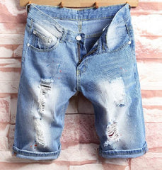Men’s Ripped Denim Shorts – Stylish & Trendy