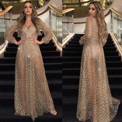 Elegant Hollowed Out Long Sleeve Dress – Stylish Mid-Waist Dress