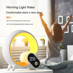 Smart Sunrise Alarm Clock – Bluetooth Speaker & Colorful Atmosphere Light with White Noise for Better Sleep