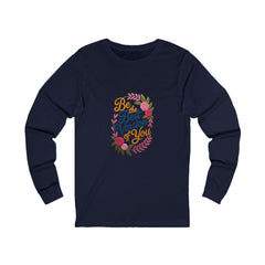 Long Sleeve Tee — "Be the Best Version of You" Floral Inspirational Shirt