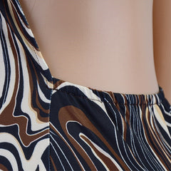 Chic Plaid Backless Sling Dress – Elegant & Stylish Mid-Length Dress