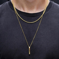 Men’s Crystal Pendant Necklace – Stylish Chain for Boys & Men