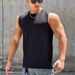 Men's Summer Workout Vest – Sleeveless Striped Quick-Drying Running & Training Shirt