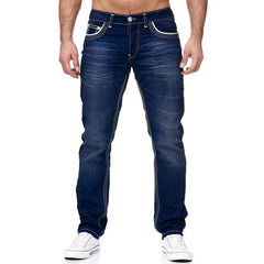 Men's Straight-Leg Jeans with Pockets – Business Casual & Streetwear Trousers