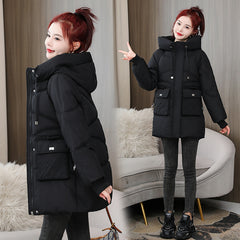 Winter Thick Hooded Cotton-Padded Jacket – Warm, Loose-Fit Plus Size Coat
