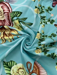 Elegant Light Blue Sleeveless Skirt Suit – Chic & Comfortable Women's Set