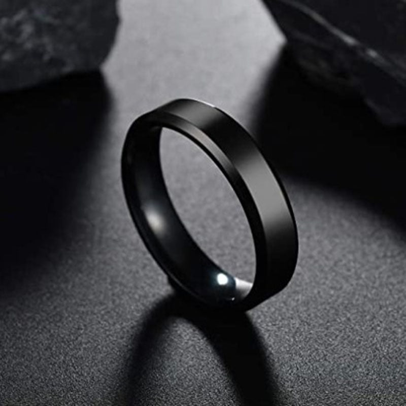 Stainless Steel Wedding Band Ring – Unisex Fashion Jewelry